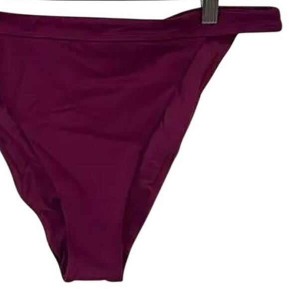 NWT Andie Swim The Caicos Bikini Hipster Bikini Bottom Wide Strap XL Plum #3556 - Picture 3 of 15